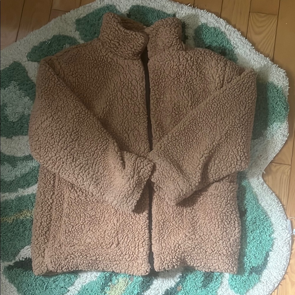 Cozy Tan Sherpa Jacket